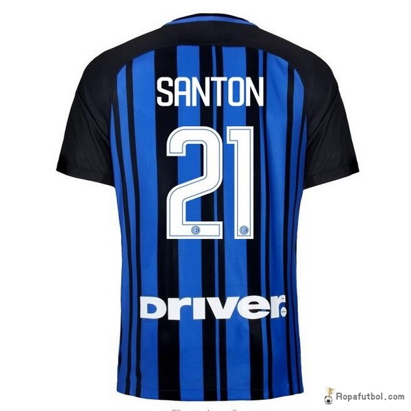 Camiseta Inter de Milán Replica Primera Ropa Santon 2017/18